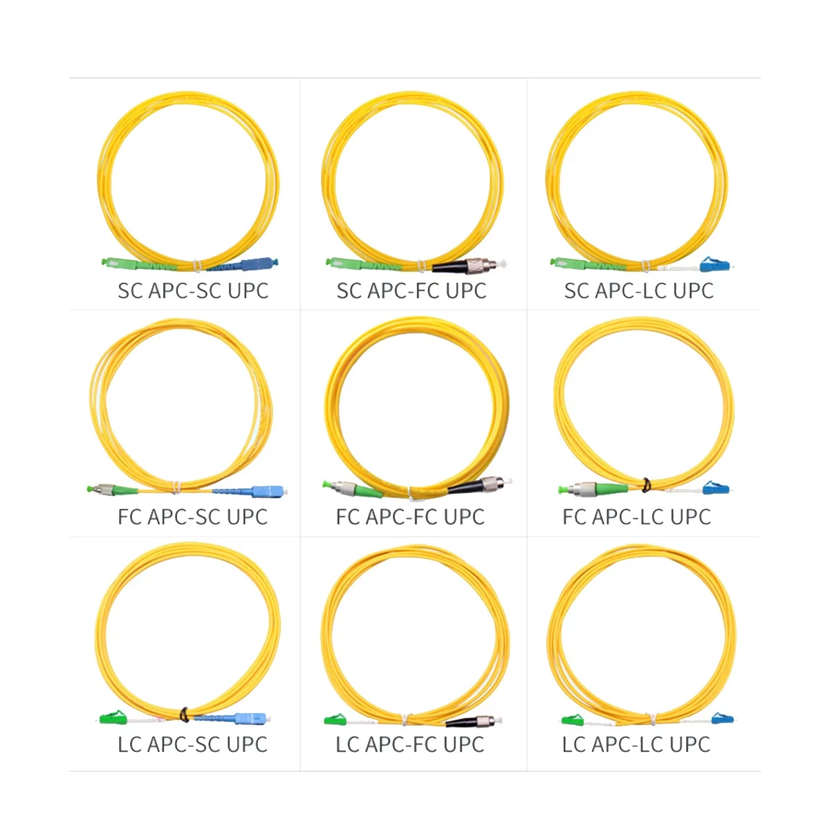 SC LC FC UPC APC 옵틱 패치 코드 케이블 싱글 코어 - 이미지 1