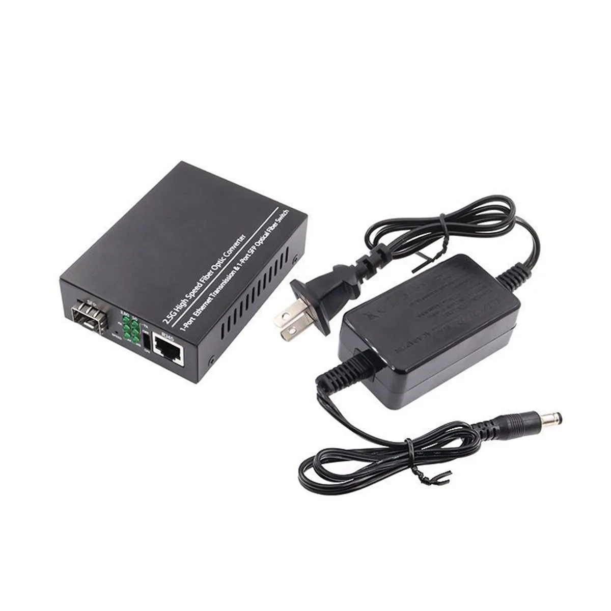 LL-25SFMC 2.5G Medienkonverter Transceiver, 100M/1G/2.5G SFP auf RJ45, Nokia/Huawei/ODI-kompatibel, 4KV Blitzschutz - Bild 1