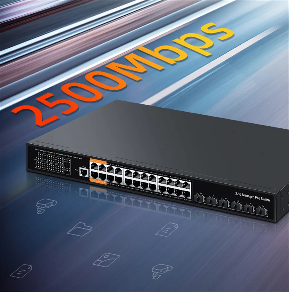 24 Port 2.5G POE Ethernet Switch L3 layers Management Switch - Image 6