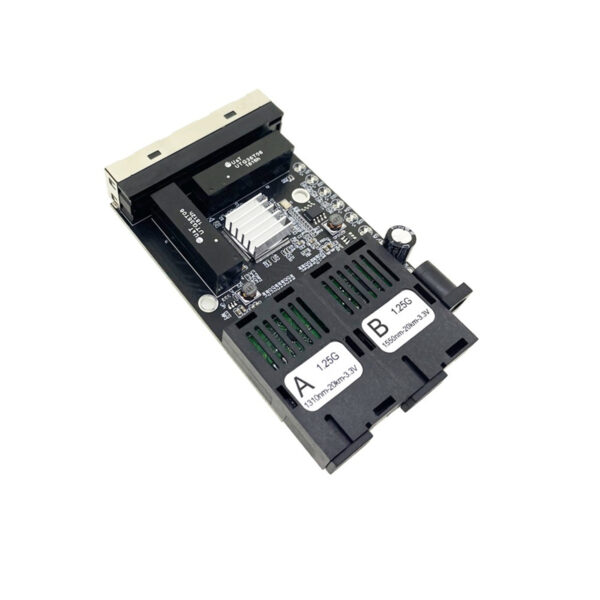 Convertidor de medios de fibra óptica 2SC 4RJ45 1000M, conmutador Ethernet, placa PCBA