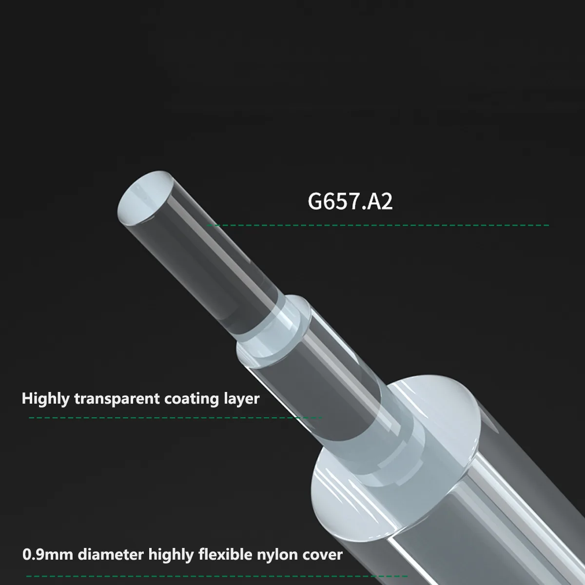 Cabo de fibra óptica transparente para uso interno FTTR, G657A2 - Imagem 3