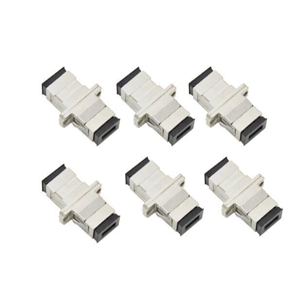 SC UPC Flange Single Mode Single Core Metal Adapter 6pcs