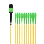 MPO auf SC APC 12 Fiber OS2 Single Mode Breakout Kabel | MPO Fanout Patch Cord