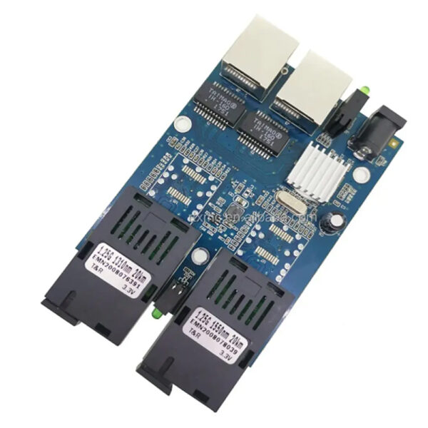 Interruptor POE passivo 2SC 2RJ45 1000M Conversor de mídia de fibra óptica Interruptor Ethernet PCBA Placa de grau industrial