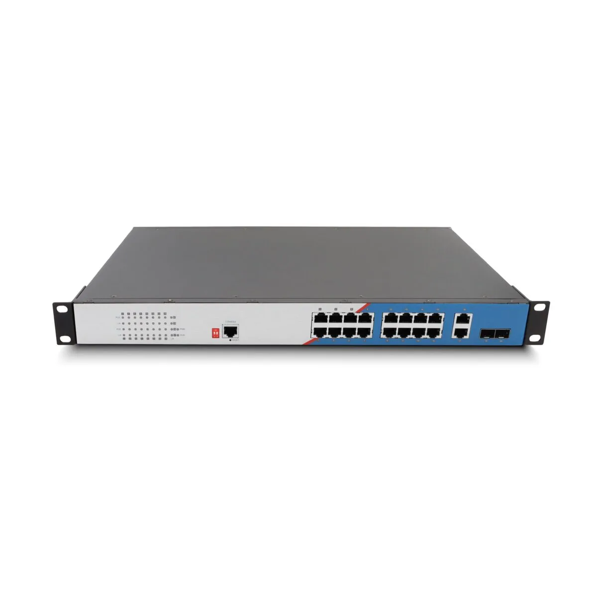 INS2M2GF18GT-16POE,Conmutador Ethernet en rack POE gestionado L2+ de 20 puertos con 2 puertos Gigabit ópticos y 2 puertos Gigabit eléctricos, 16 puertos Gigabit POE eléctricos - Imagen 1