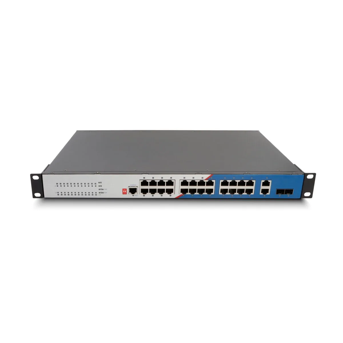 INS2M2GF26GT,28-port L2+ managed rack Ethernet switch with 2 Gigabit optical ports, 26 Gigabit electrical ports - Image 1