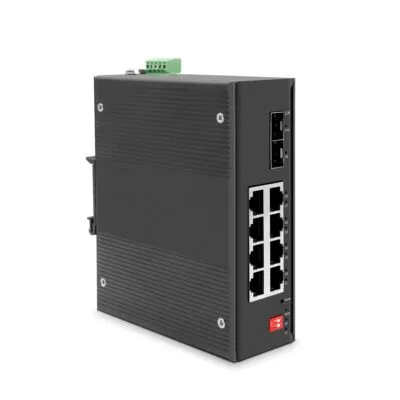 INS2M2GF8GT,L2+ Managed industrial Ethernet switch, with 2 Gigabit fiber ports and 8 Gigabit copper ports