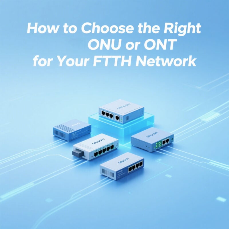 So wählen Sie die richtige ONU oder ONT für Ihr FTTH-Netzwerk aus: Ein umfassender Leitfaden