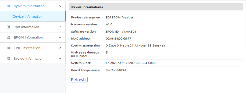 LL-EPOLT304 EPON OLT WEB USER MANUAL 3 image 11