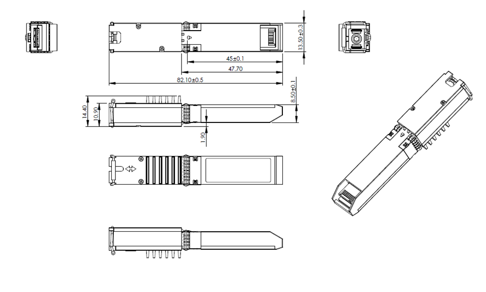 XGSPON STICK ONU SFP+ Transceiver,XGPON ONU, LL-XS1010 4 이미지 3
